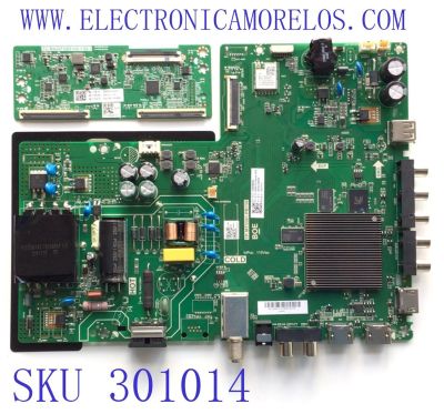 KIT DE TARJETAS PARA TV VIZIO / MAIN FUENTE 60103-00626 / TP.MT5581.PB756 / 4300069595 / T-CON 60106-0486 / TC.B430FHDFB-F90.1 / 4300054691 / PANEL BOEI430WU1 / DISPLAY HV430FHB-F90 / MODELO D43FX-F4